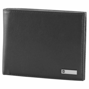 Billetera de piel doble pliegue