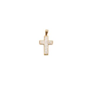 Cruz de oro con circonias