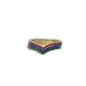 Anillo triple de plata