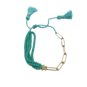 Bracelet Turquesa y Dorado
