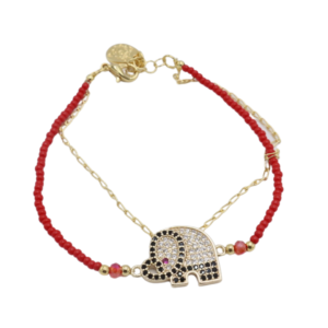 Good Luck Bracelet Elefante Rojo