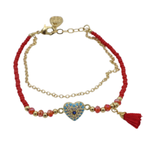 Good Luck Bracelet Corazón Rojo