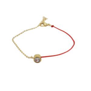 Bracelet Hilo rojo con dorado