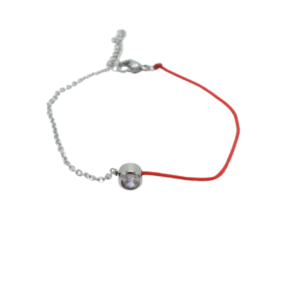 Bracelet Hilo rojo con plateada
