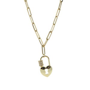 Collar Corazón Candado