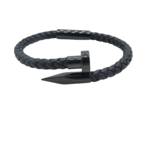Pulsera Trenzada Clavo Negro