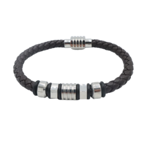 Pulsera Caucho Café