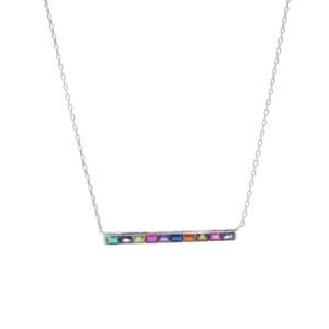 Colorful  Silver Necklace