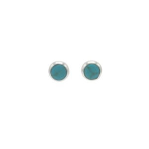 Aretes Turquesa Redondo Grande