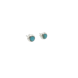 Aretes Turquesa Redondo Pequeño