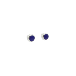 Aretes Lapis Lazuli Redondos Pequeño
