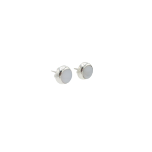 Aretes Madre Perla Ovalado Pequeño