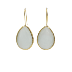 Natural Stone white Earrings Gota