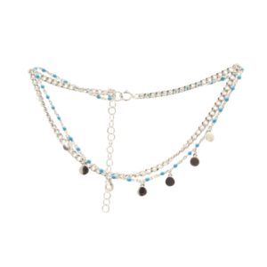 Tobillera Plata con Turquesa