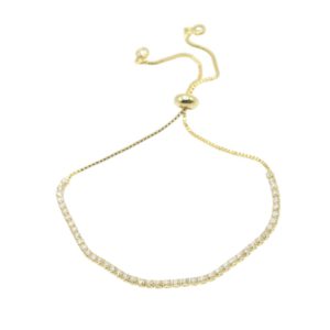 Gold Bracelet Tennis con circonia
