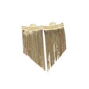 Aretes barbas doradas