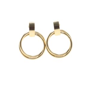 Aretes aros dorados