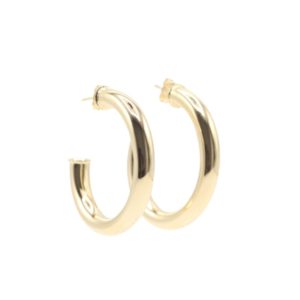 Hoops doradas Chunky lisas