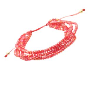 Bracelet varios hilos roja