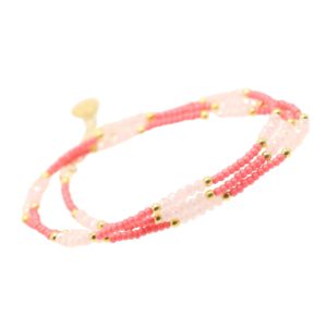 Bracelet triple rosado