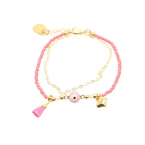 Bracelet Ojo turco rosada