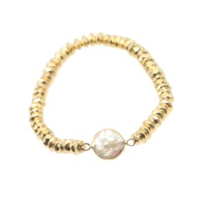 Bracelet Golden and pearl