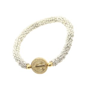 Bracelet Medalla San Benito dorada