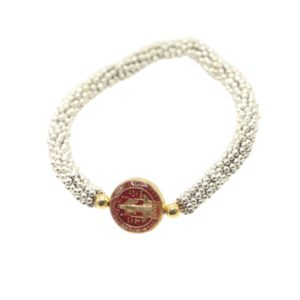 Bracelet Medalla San Benito roja