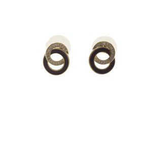 Arete aro dorado y negro