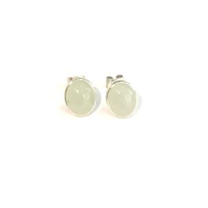 Studs Jade & Silver