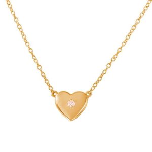 Heart Neckclace Silver Rose Gold