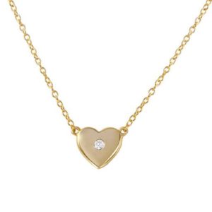 Neckclace Heart Silver Gold